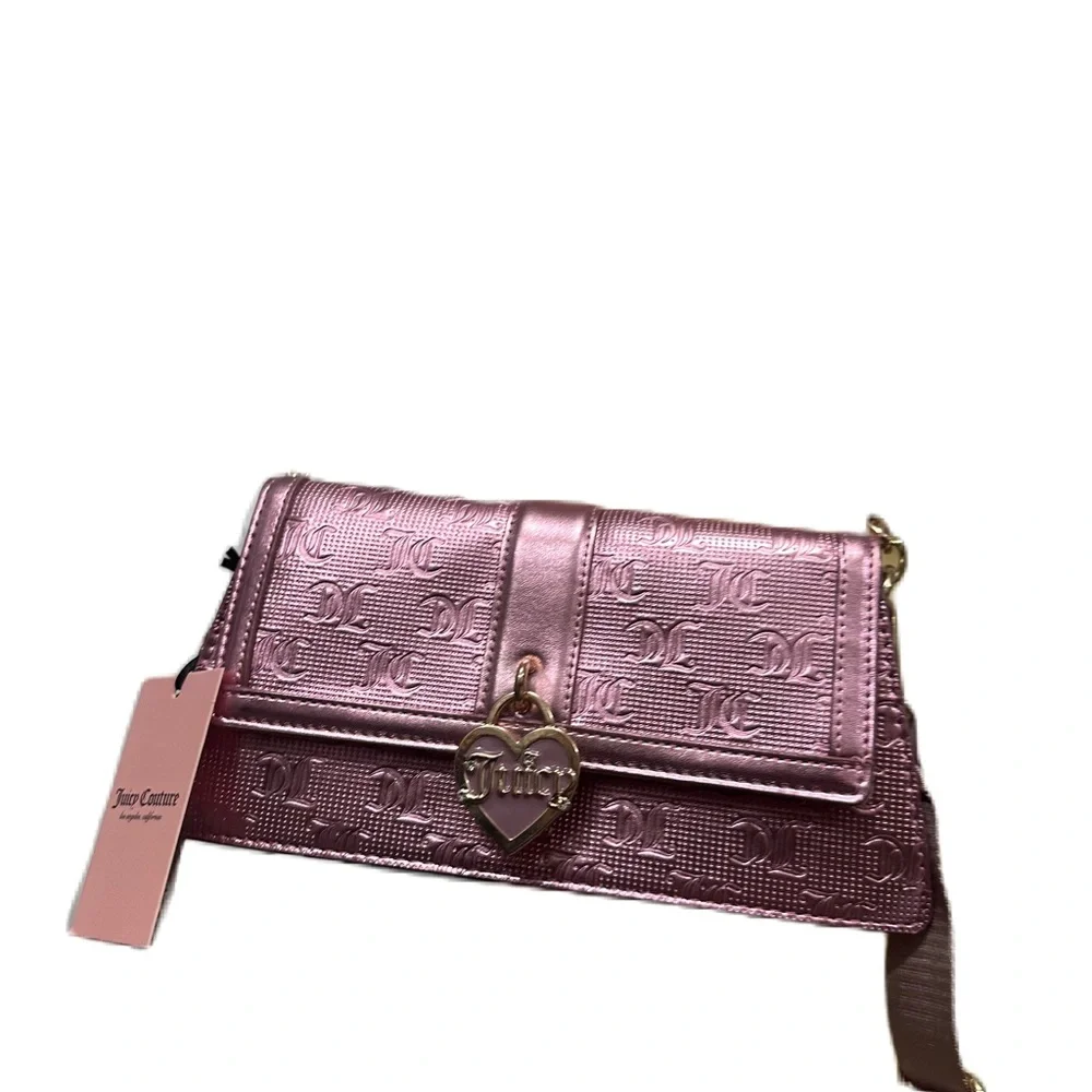 Juicy Couture Fashionista Shoulder Bag Crossbody‎ Metalic Blush